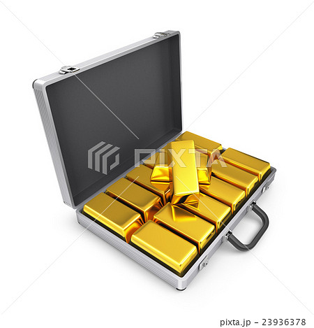 Suitcase with gold bars 23936378