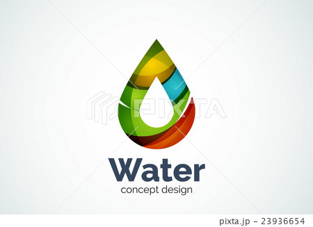 Abstract business company water drop logo template 23936654