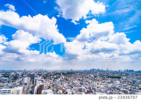 【東京】夏空都市風景 【東京】夏空都市風景 23936707