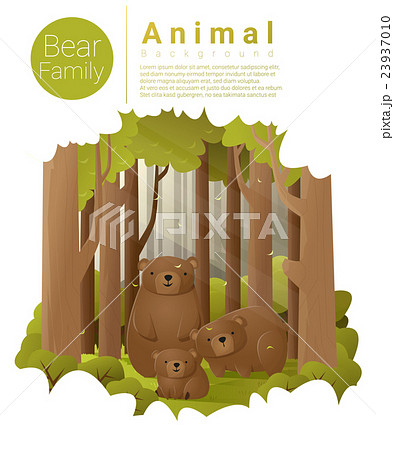 Forest landscape background with bears 23937010