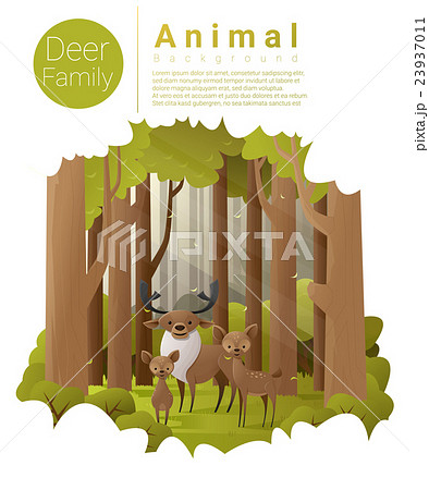 Forest landscape background with deers 23937011