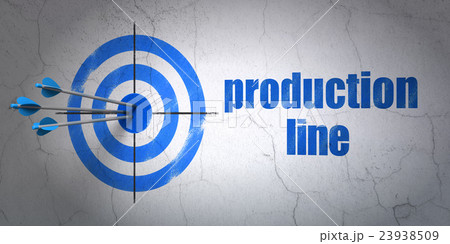 Manufacuring concept: target and Production Line Manufacuring concept: target and Production Line 23938509