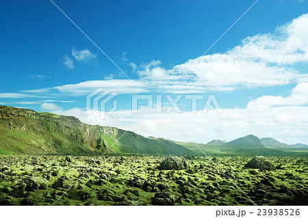 volcanic mossy landscape, Iceland volcanic mossy landscape, Iceland 23938526