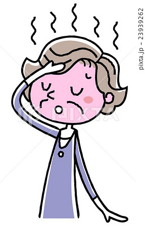 シニア女性：発熱 23939262