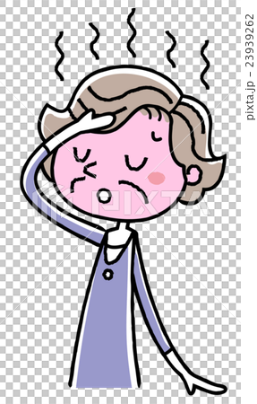 シニア女性：発熱 23939262