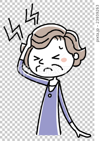 Senior woman: headache 23939263
