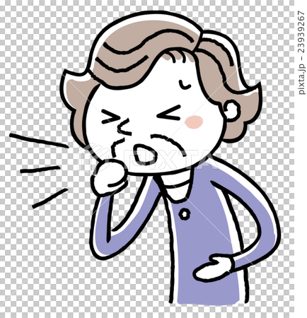 Senior woman: cough 23939267