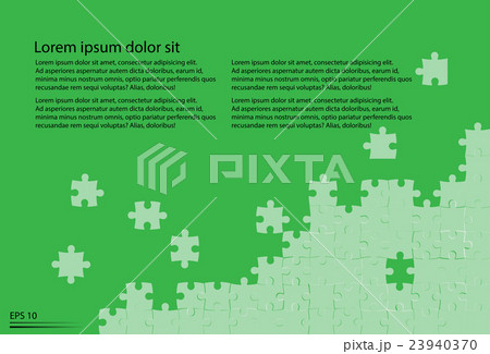 Abstract puzzle with green background. 23940370