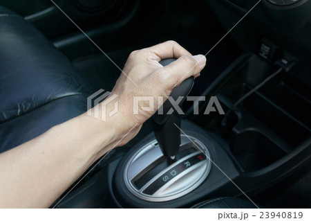 hand on automatic gear shift 23940819