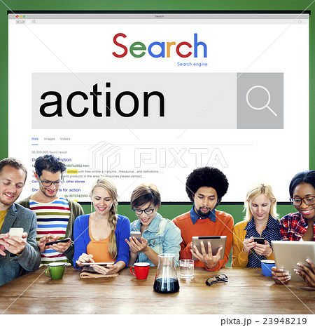 Team Using Technology Browsing Working Concept 23948219