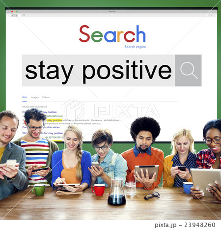 Stay Positive Thinking Mindset Optimistic Happiness Concept 23948260