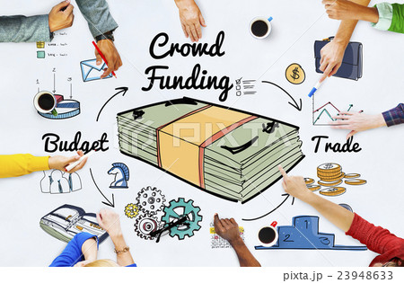Crowd Funding Fundraising Financial Investment Support Concept 23948633