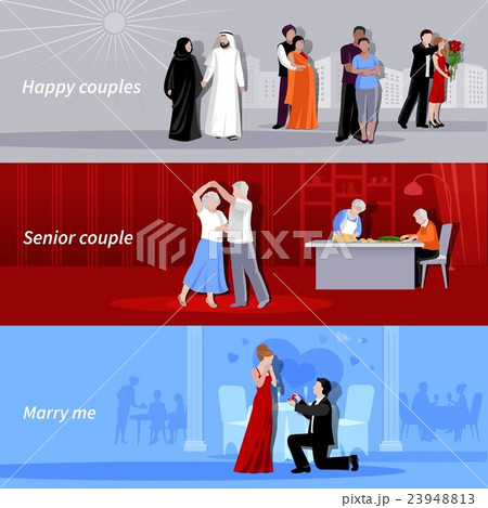 Couples People Flat Banners  23948813
