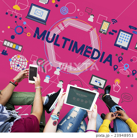 Multimedia Entertainment Channels Audio Content Concept Multimedia Entertainment Channels Audio Content Concept 23948953