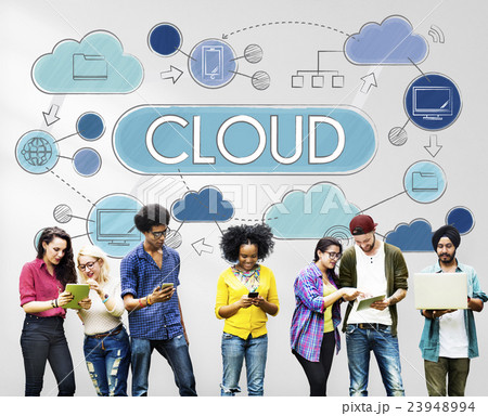 Cloud Computing Network Data Storage Technology Concept 23948994