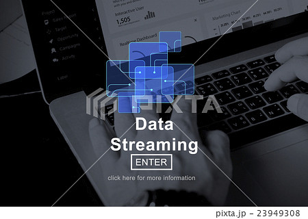 Data Streaming Online Technology Website Concept 23949308