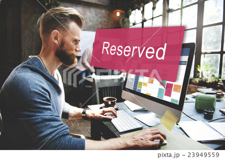 Reserved Private Restaurant Seating Service Setting Concept 23949559