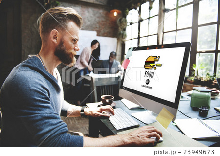 Food Burger Dining Eating Nourishment Concept 23949673