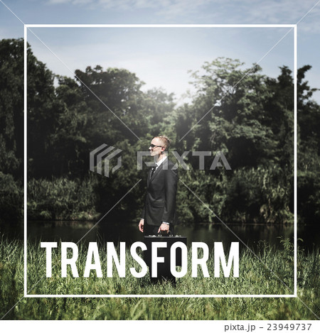 Businessman Alone Leader Green Business Concept Businessman Alone Leader Green Business Concept 23949737