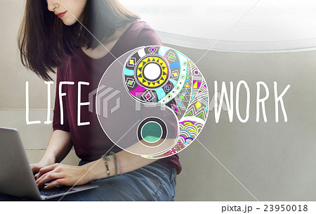 Life Work Balance Stability Wellbeing Concept Life Work Balance Stability Wellbeing Concept 23950018