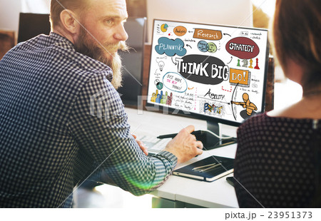 Think Big Positive Optimism Idea Intention Concept Think Big Positive Optimism Idea Intention Concept 23951373