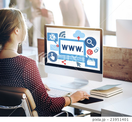 WWW Network Online Connection Technology Concept 23951401