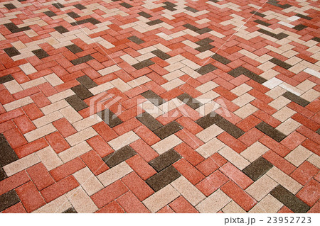 レンガ敷きの写真素材