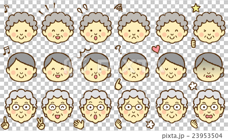 Granny's face embrace and pleasure Granny's face embrace and pleasure 23953504