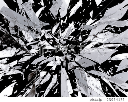 Splitted or Shattered glass isolated Splitted or Shattered glass isolated 23954175