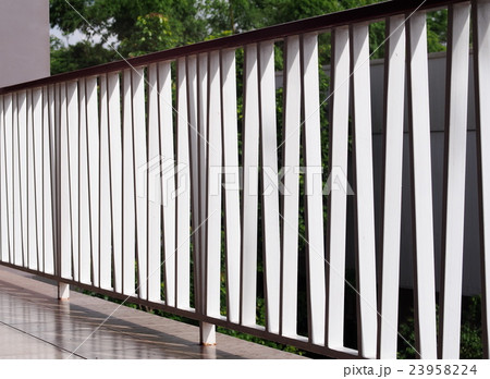 white metal fence in peaceful minimal resort hotel white metal fence in peaceful minimal resort hotel 23958224