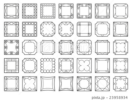 Vector line frames.のイラスト素材 [23958934] - PIXTA