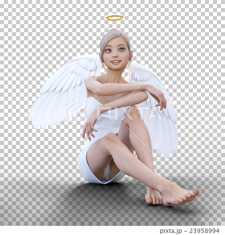 構成一個可愛的天使perming3DCG插圖素材 構成一個可愛的天使perming3DCG插圖素材 23958994