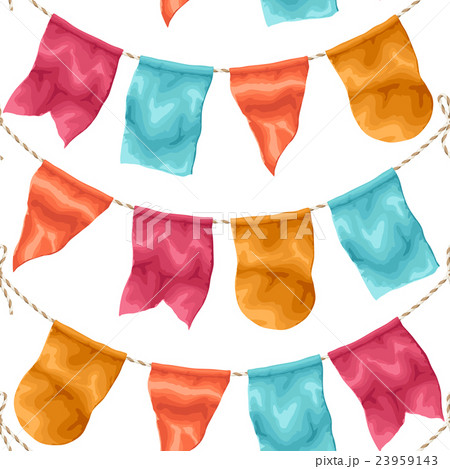 Holiday seamless pattern with garland of flags Holiday seamless pattern with garland of flags 23959143