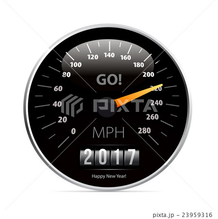 Calendar 2017 in speedometer car. Calendar 2017 in speedometer car. 23959316