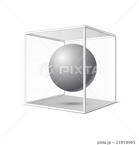 Four transparent gray glass cubes, vector eps10 23959965