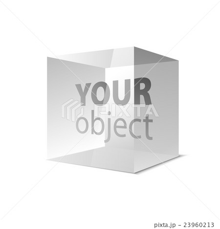 Abstract transparent box on grey background EPS 10 23960213