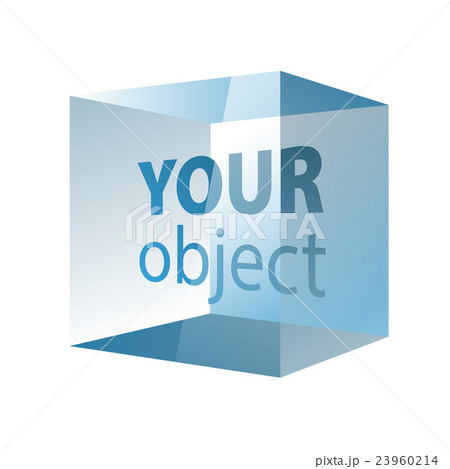 Abstract transparent box on grey background EPS 10 23960214