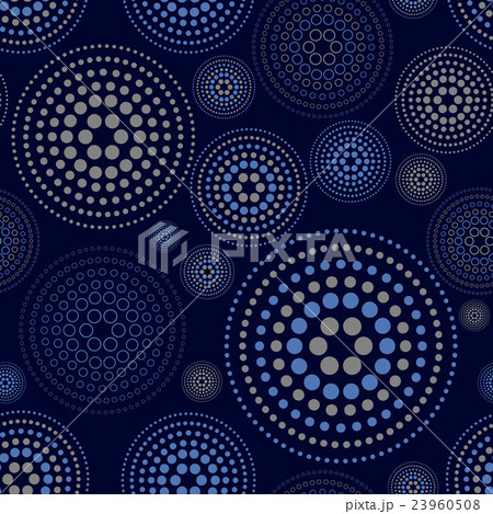 Seamless Pattern with Concentric Circles on Dark 23960508
