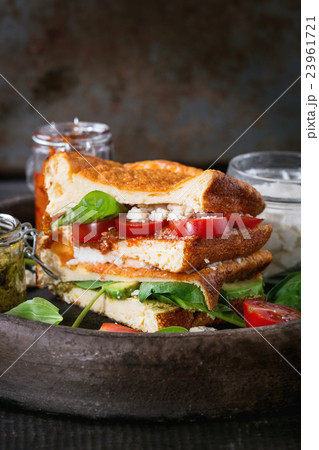 Low-carb bread sandwich 23961721