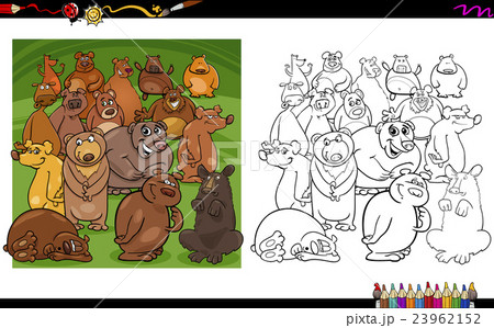 bear characters coloring book 23962152