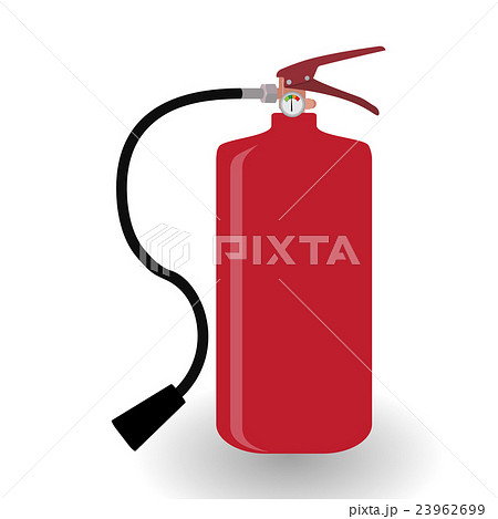 Red Fire Extinguisher Isolated on White Background Red Fire Extinguisher Isolated on White Background 23962699