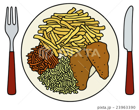 Food on the plate Food on the plate 23963390
