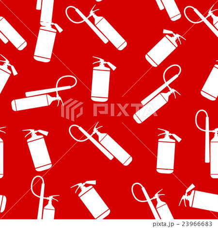 Flat Fire Extinguisher Seamless Pattern Background Flat Fire Extinguisher Seamless Pattern Background 23966683
