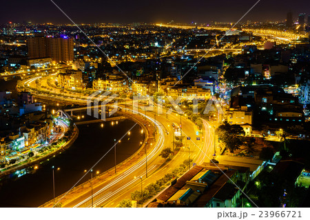 Panoramic view of Vo Van Kiet highway, Saigon 23966721