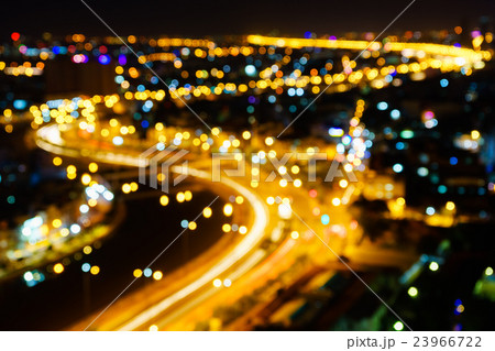 Vo Van Kiet highway with defocused bokeh lights 23966722