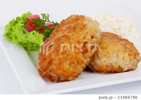 cutlets with salad 23966786