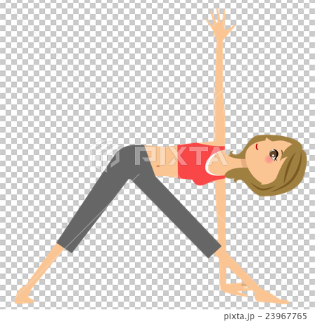 ヨガ　三角のポーズ 23967765