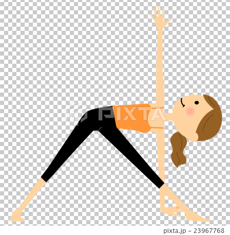 ヨガ　三角のポーズ 23967768