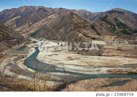 足尾銅山・銅親水公園周辺の山並み 23968759