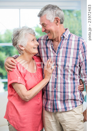 Senior couple looking face to face Senior couple looking face to face 23972483